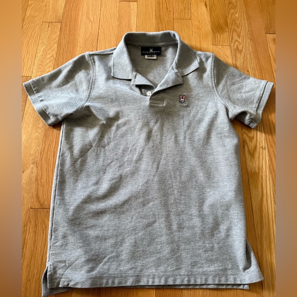 Psycho Bunny Men’s XS Gray Classic Polo 2-button placket front short sleeve - Picture 2 of 6